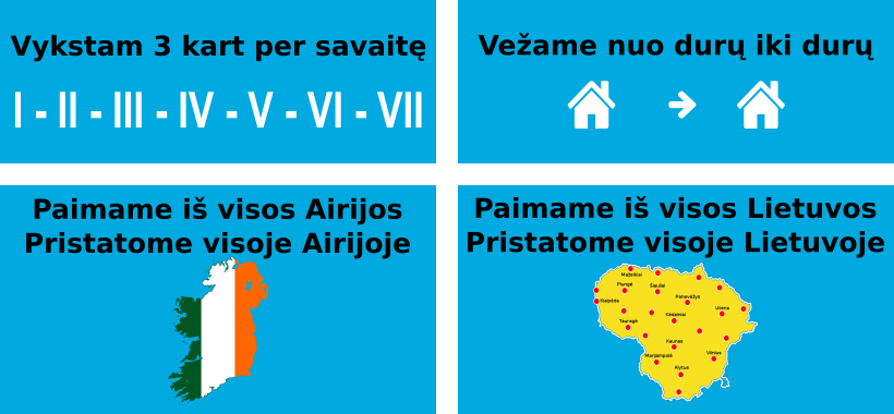 Vilnius Dublinas tvarkaraštis, geros kainos